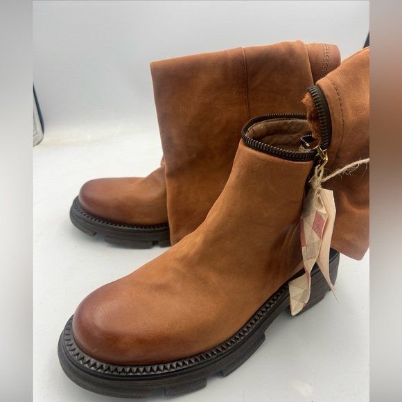 A.S.98 Larrie Convertible Boot Women’s Size 8 EU39 Whiskey Brown Leather NWT - Picture 5 of 13